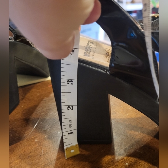 Wonders Made in Spain Buckle Straps Open Toe High Block Heel Platform Sz 8.5-9 - Picture 11 of 11